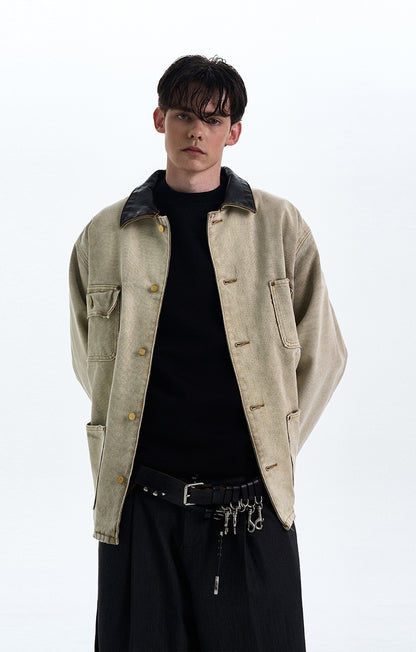 MADWITCH BARN STYLE TURN-DOWN COLLAR JACKET #CW1136