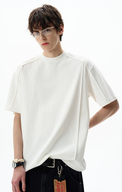 MADWITCH PANELED CREW NECK TEE #UTU009