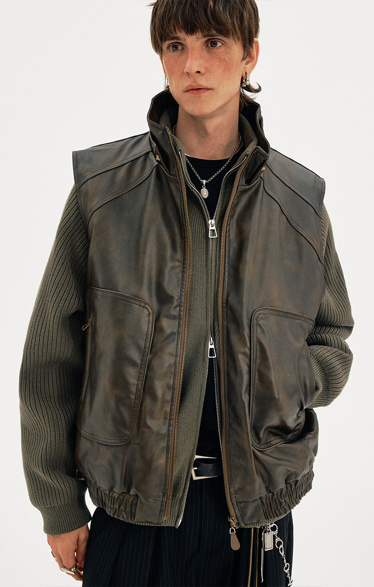 MADWITCH DECON LEATHER VEST #MJ04