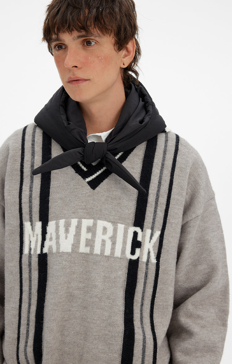 MADWITCH STRIPE VEE SWEATER #MY519