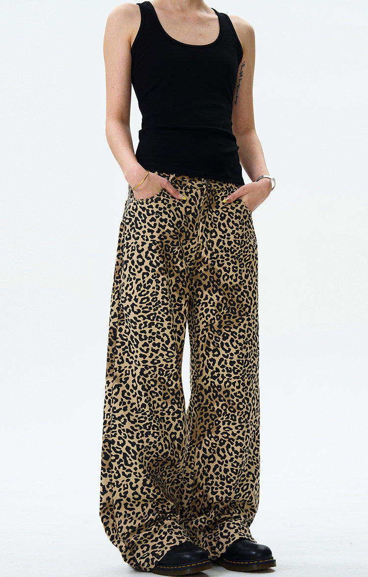 MADWITCH LEOPARD PRINT BOOTCUT CASUAL PANTS #WHOA097