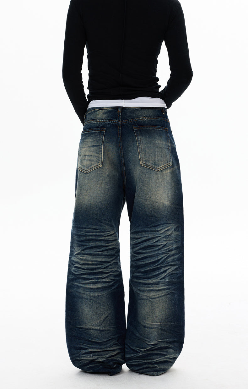 MADWITCH HEAVY WASH WIDE LEG JEANS #DR9692
