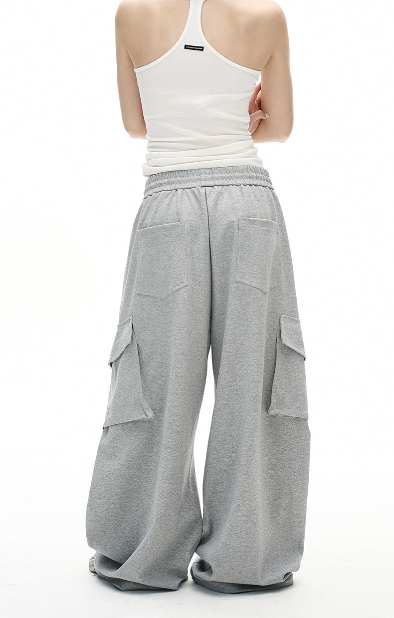 MADWITCH MULTI-POCKET WIDE SWEATPANTS #C930