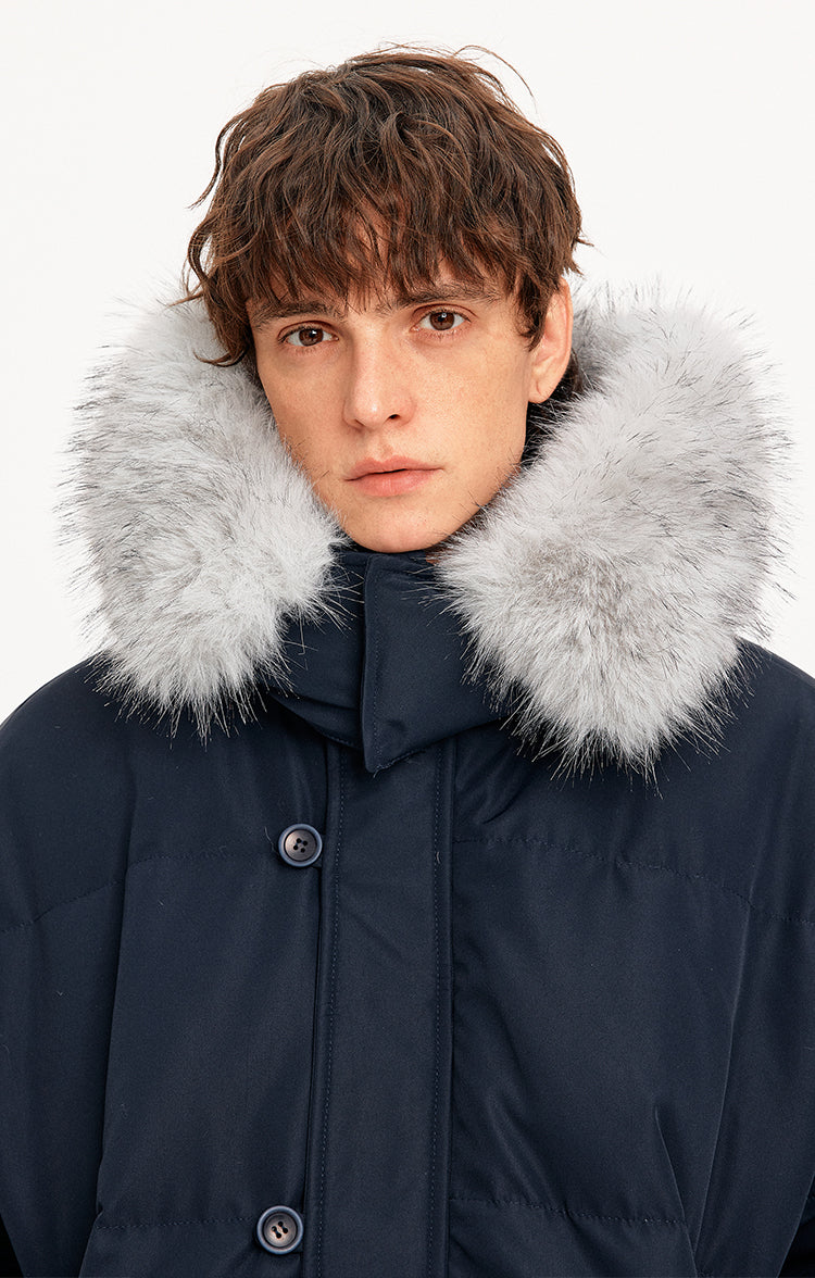 MADWITCH HOODED MINIMALIST DOWN JACKET #630321