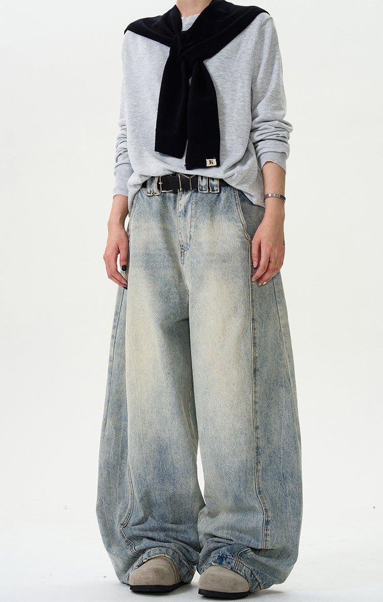 MADWITCH WASHED WIDE-LEG PANTS #58218