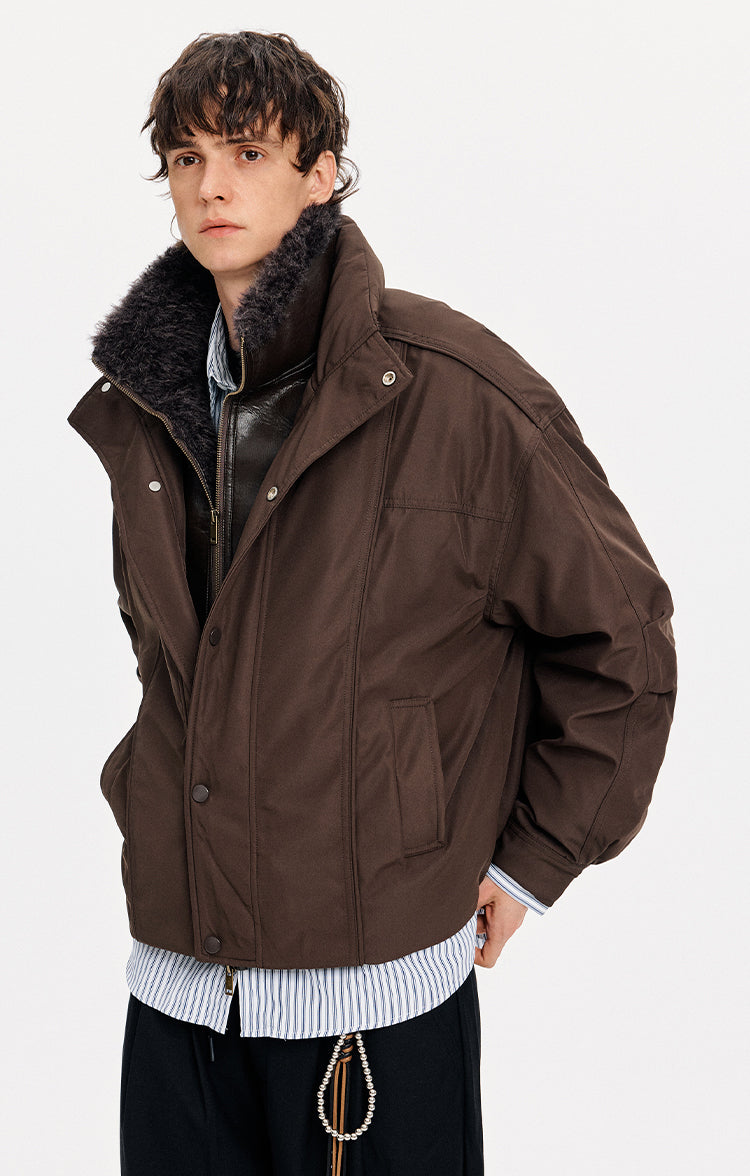 MADWITCH PATCHWORK FAUX LAYER DOWN JACKET #630132