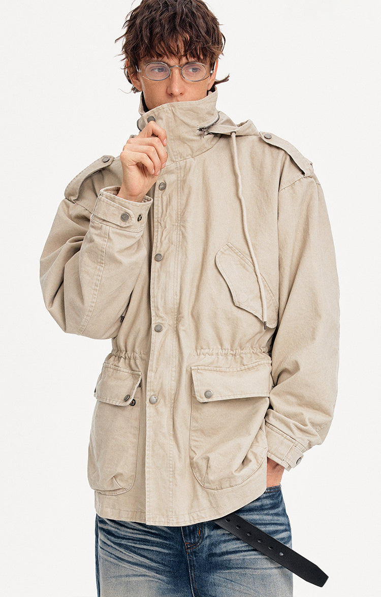 MADWITCH HOODED LONG WORKWEAR COAT #CW1308