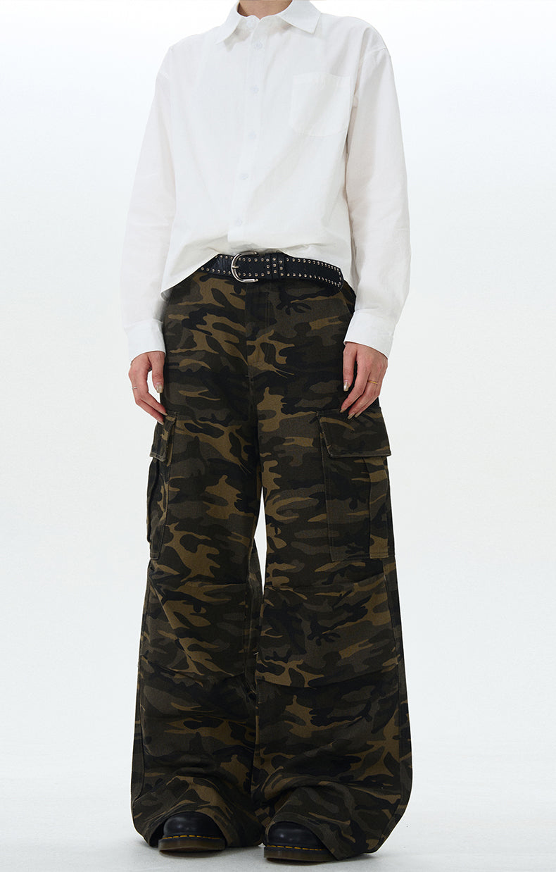 MADWITCH STREET CAMO CARGO PANTS #L633