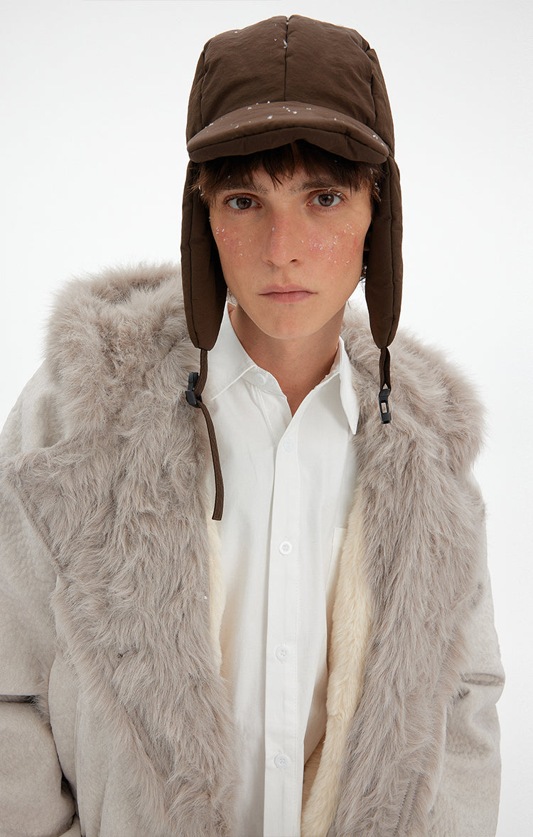 MADWITCH PATCHWORK FUR COLLAR PARKA JACKET #246031