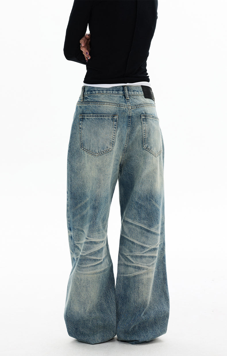 MADWITCH VINTAGE WASHED STRAIGHT JEANS #GP9768