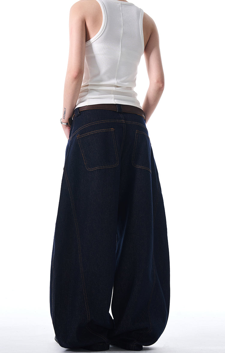MADWITCH PATCH POCKET LOOSE-FIT JEANS #L525