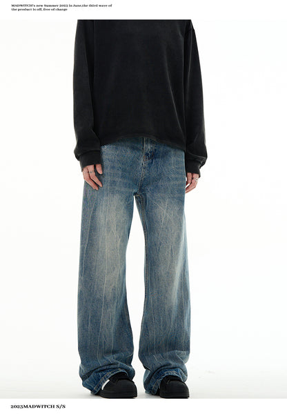 MADWITCH STRAIGHT LEG WASH JEANS #K9137