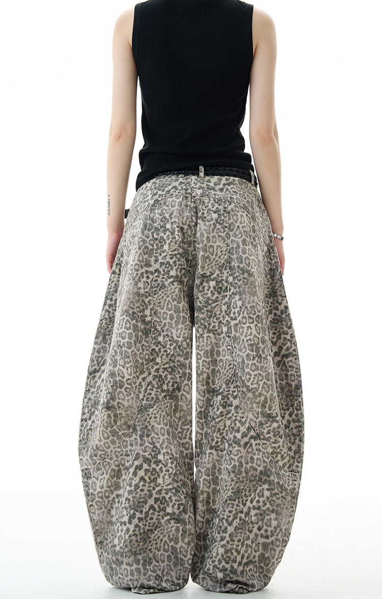 MADWITCH LEOPARD PANELED TROUSERS #A616