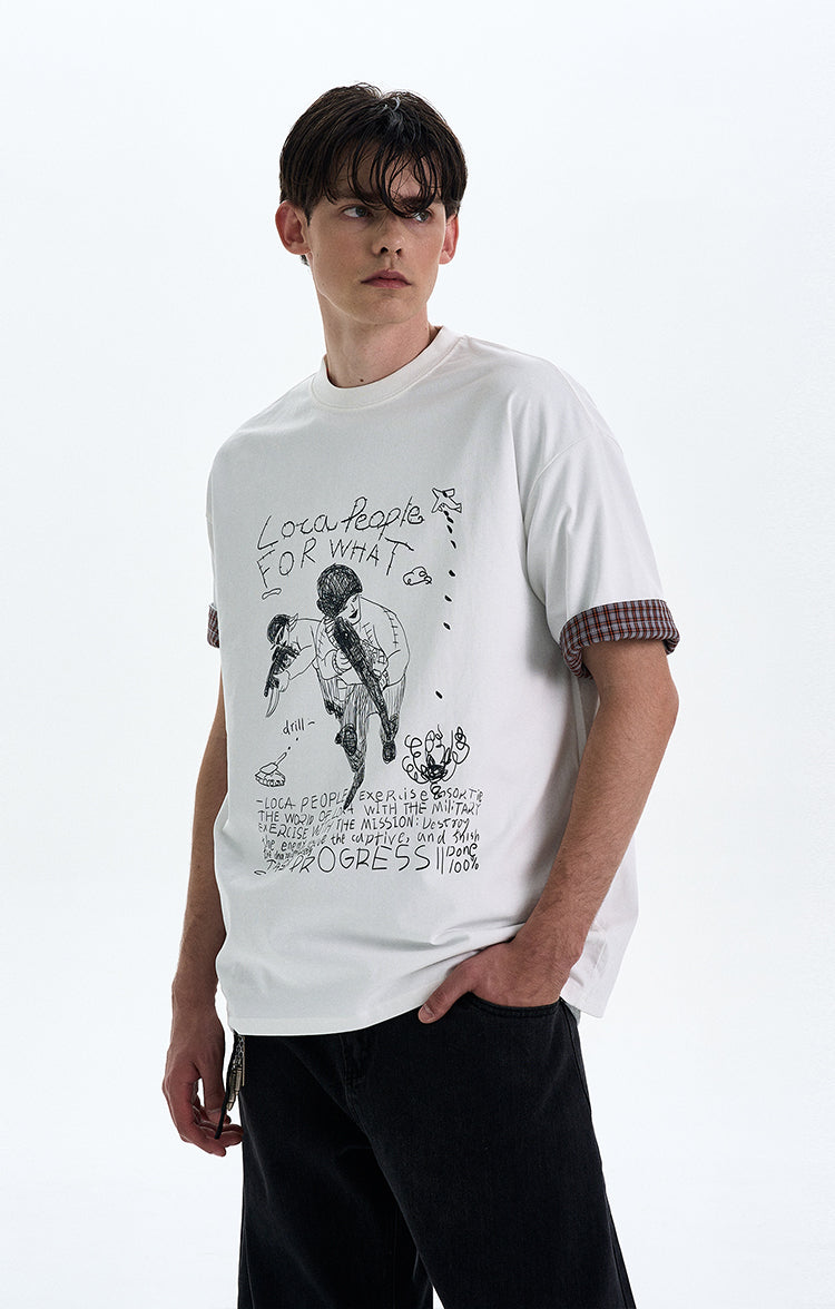 MADWITCH GRAFFITI PRINT TEE #T9503