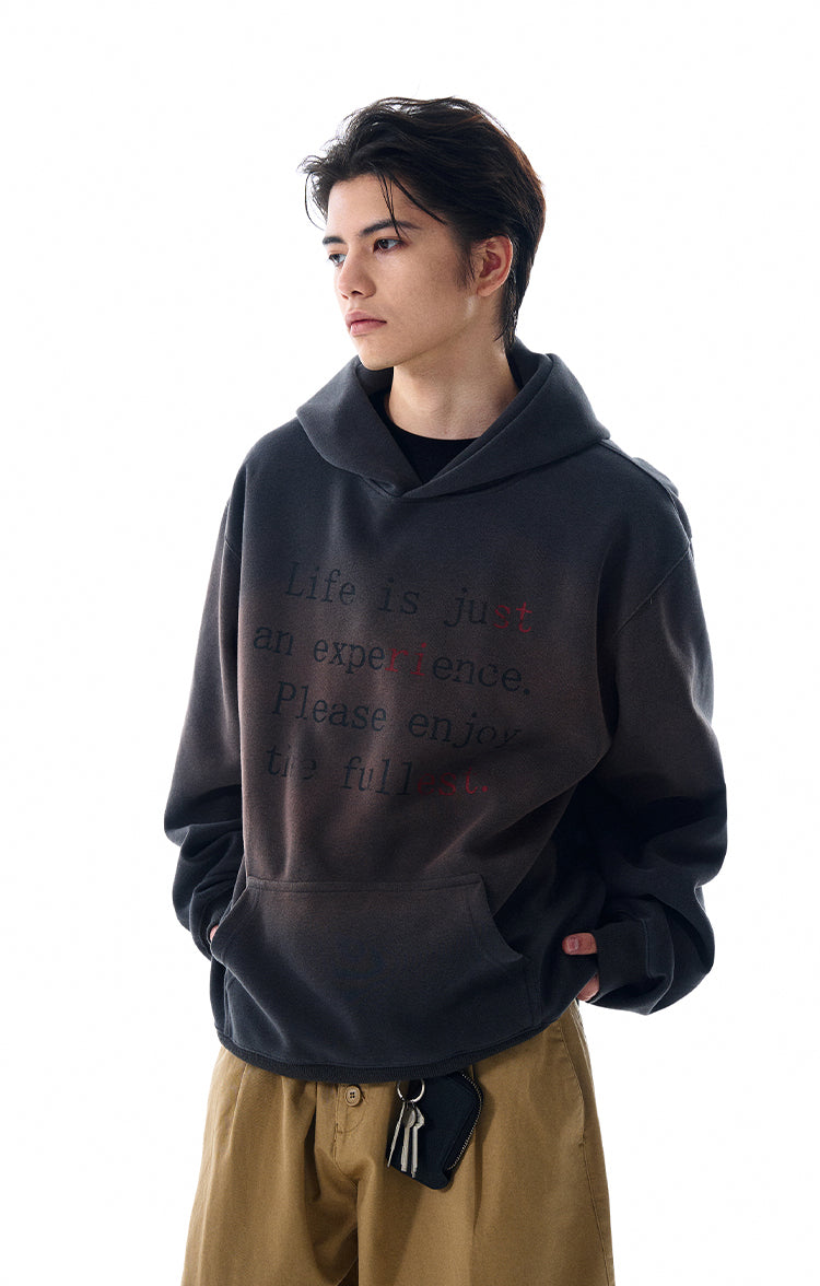 MADWITCH LETTER PRINT HOODIE #RH186