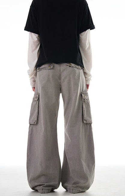 MADWITCH HEAVY WASHED CARGO PANTS #Z006