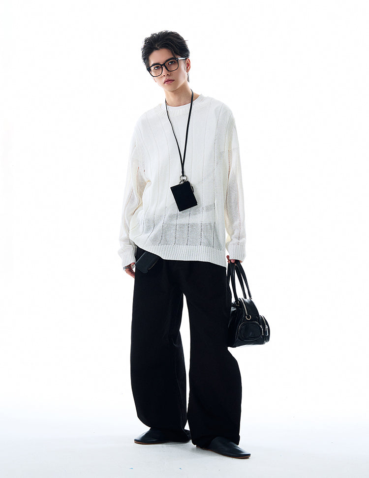 MADWITCH HOLLOW-OUT KNITTED LONG SLEEVE #81177