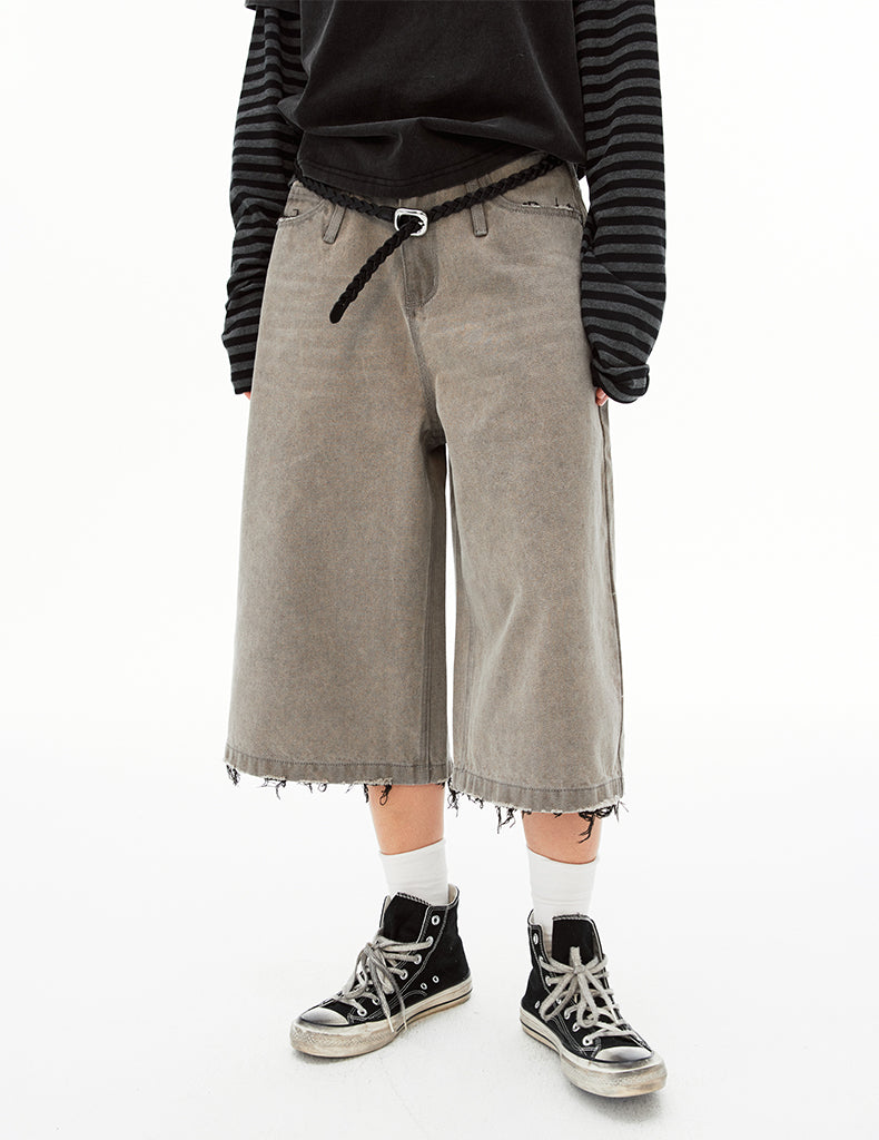 MADWIT FRAYED WASHED JEANS #K731