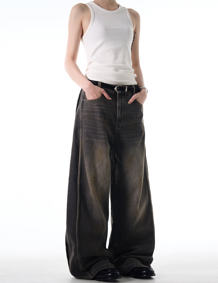 MADWITCH WASHED DISTRESSED JEANS #CK5390