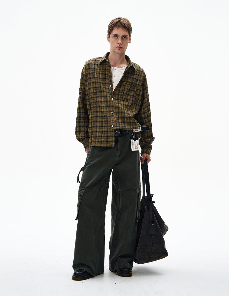 MADWITCH UNISEX AUTUMN PLAID SHIRT #CR6252