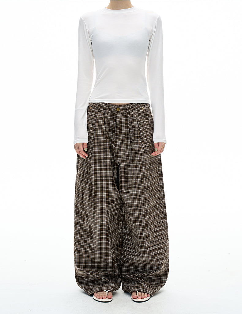 MADWITCH PLEAT TWEED PANTS #C950