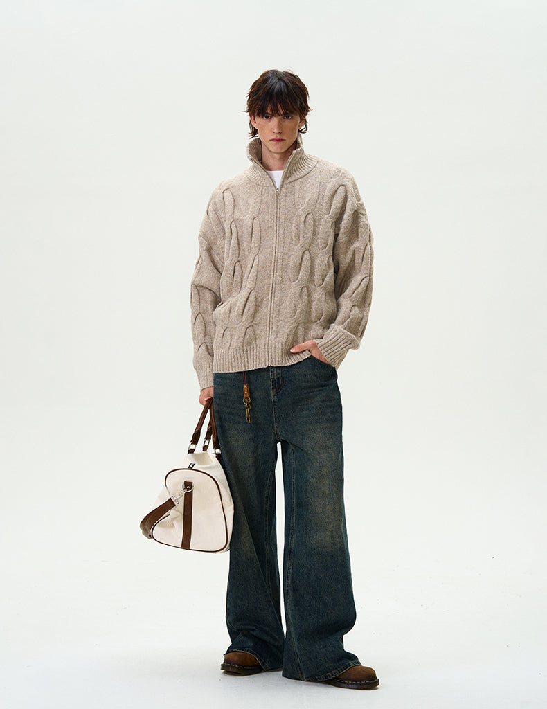 MADWITCH HALF-TURTLENECK CARDIGAN SWEATER #MY008