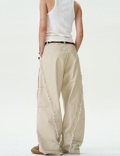 MADWITCH TASSELED CUT-OFF WORK PANTS #CK6612