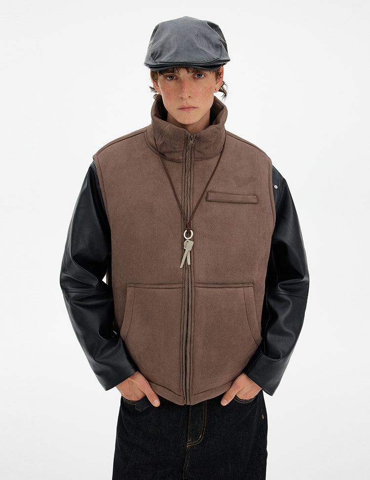MADWITCH RETRO SUEDE FLEECE VEST #N1720