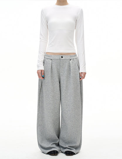 MADWITCH GREY WIDE LEG SWEATPANTS #C959