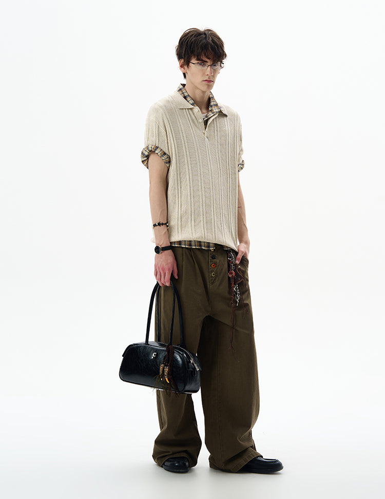 MADWITCH OLD MONEY KNIT TEE #LX0101