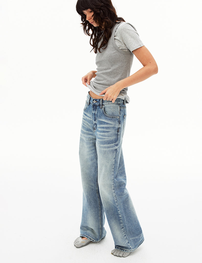 MADWIT WASHED STRAIGHT JEANS #GP9791