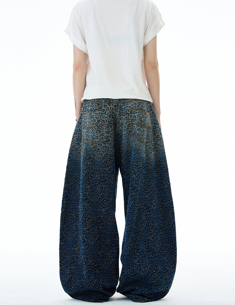 MADWITCH WASHED LEOPARD FLARE PANTS #BNK157