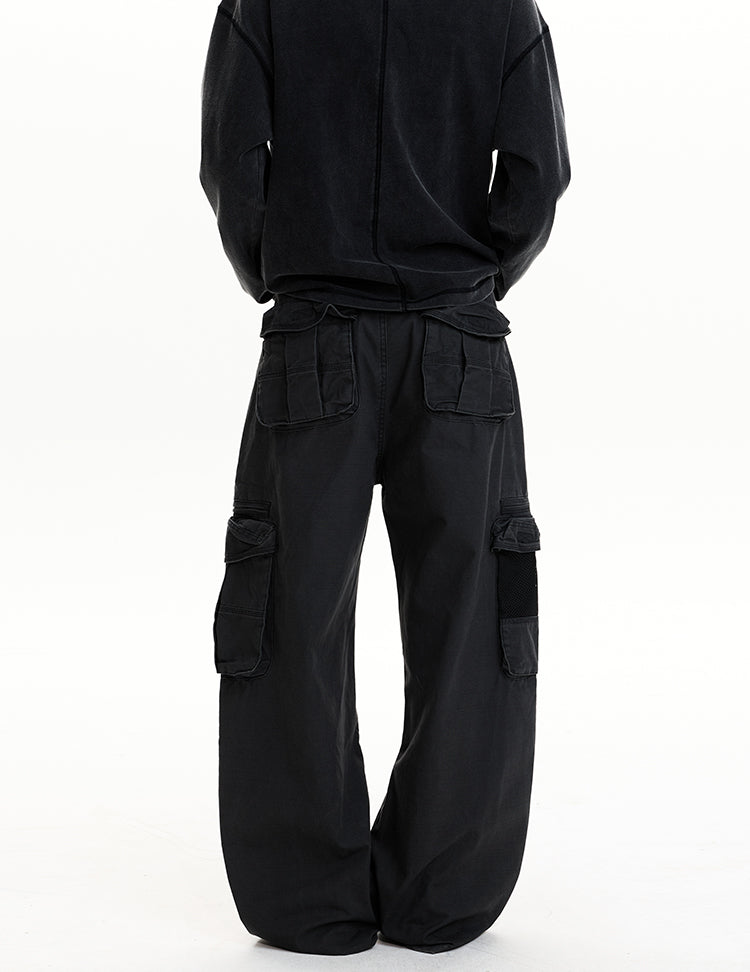 MADWIT WASHED MULTI-POCKET WORK PANTS #CK6923