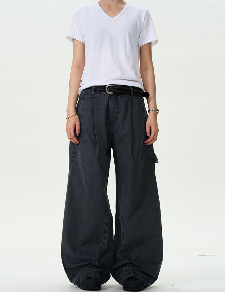 MADWITCH VINTAGE BUTTON WORK PANTS #F9017