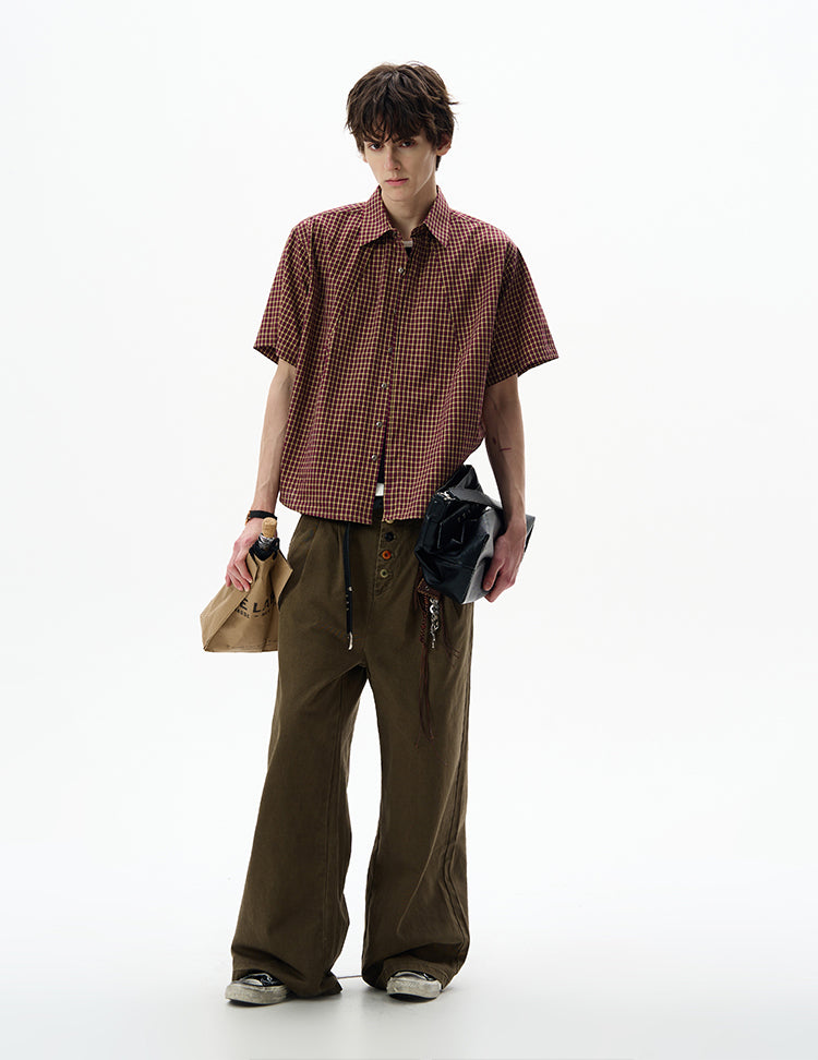 MADWITCH VINTAGE CHECKERED SHIRT #CW1201