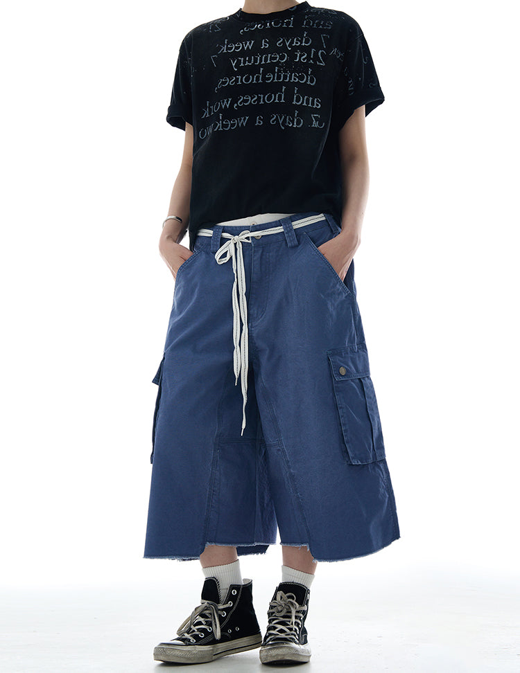 MADWITCH MULTI-POCKET UTILITY CARGO SHORTS #A601