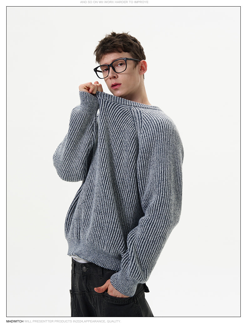 MADWITCH CREW NECK KNITTED SWEATER #RM11