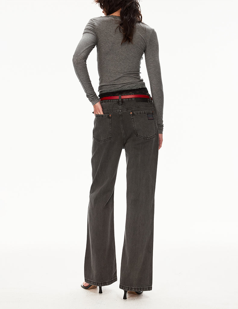 MADWIT FLARE STRAIGHT PANTS #GPC3601N