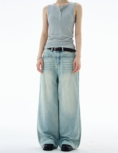 MADWITCH PATCHWORK DISTRESSED DENIM #K9653