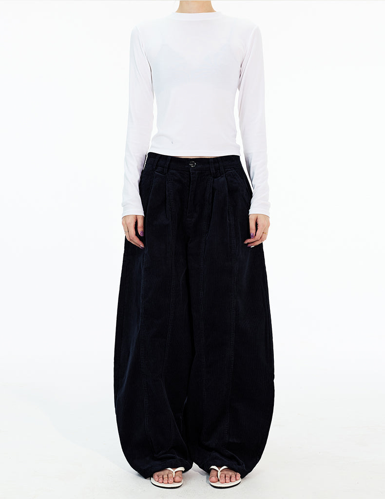 MADWITCH DOUBLE PLEAT CORDUROY TROUSERS #CK6935