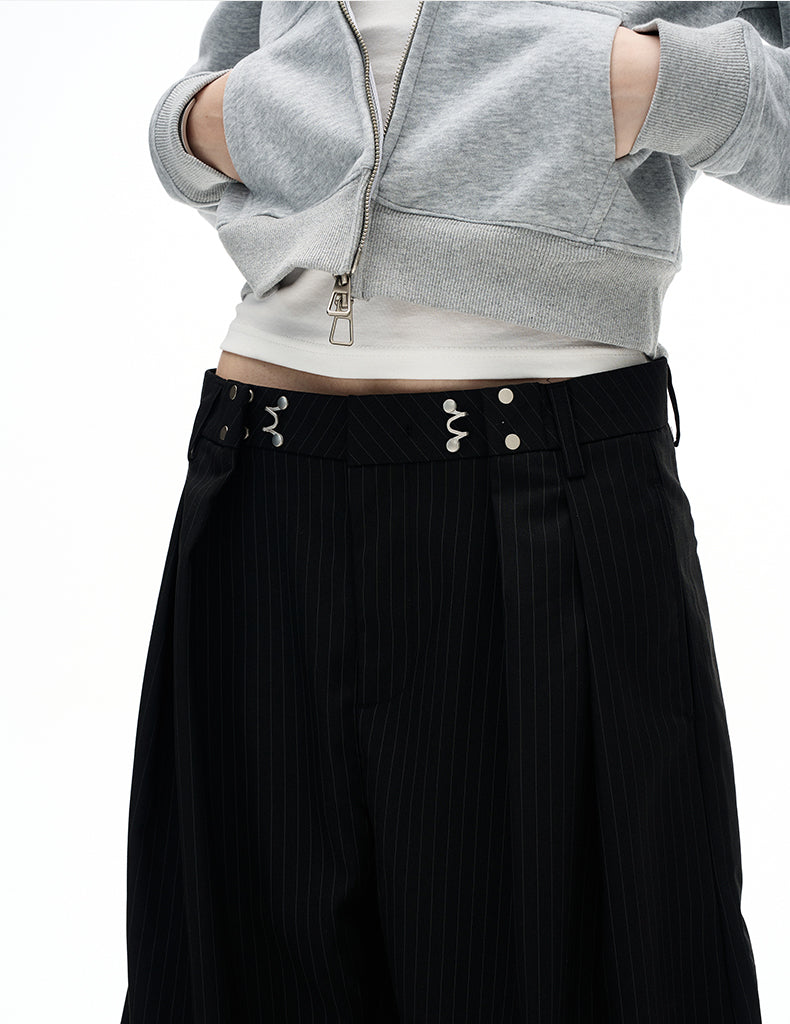 MADWITCH VINTAGE STRIPED WIDE PANTS #CK6857