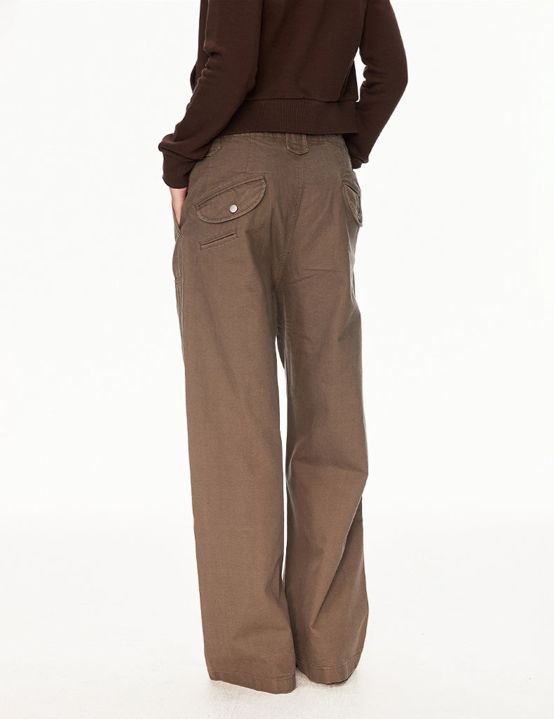 MADWIT PATCHWORK PLEATED WORK PANTS #CK6939