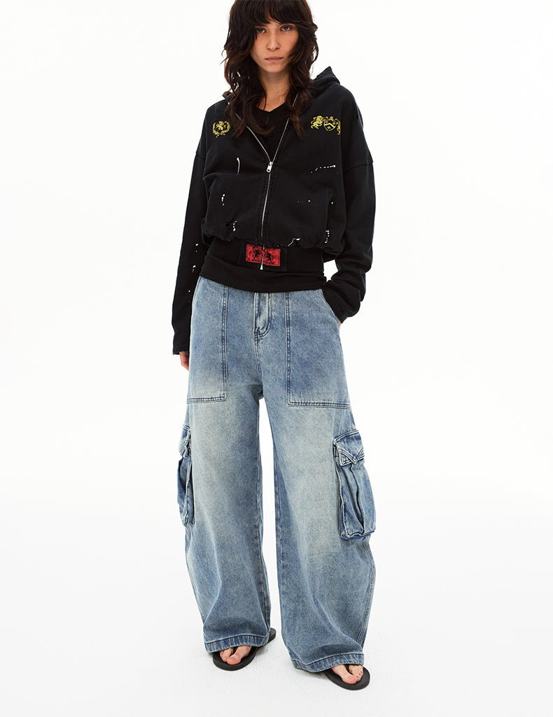 MADWIT UTILITY WASH JEANS #G6856