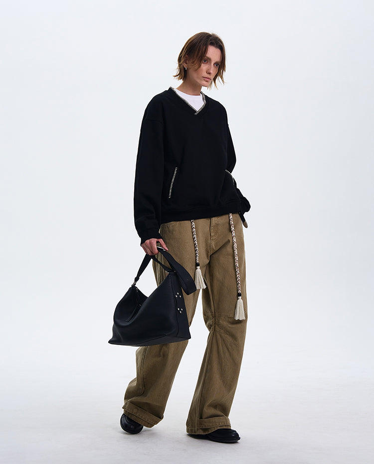 MADWITCH V-NECK CASUAL LONG SLEEVE #0207