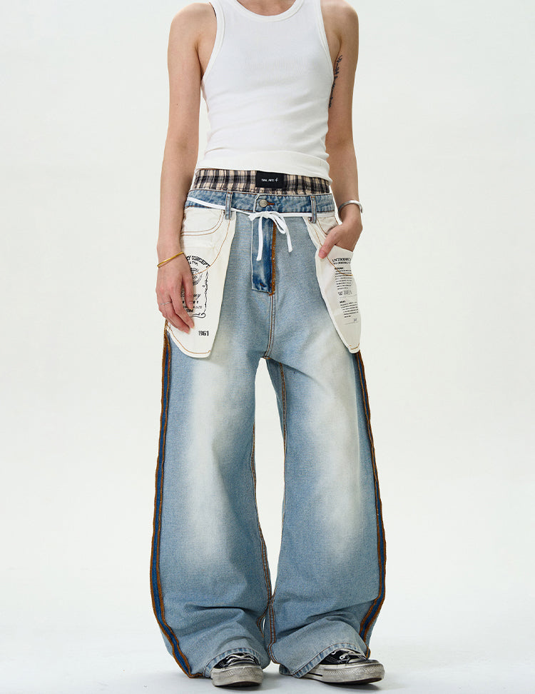 MADWITCH ORIGINAL WASHED DENIM PANTS #G6615
