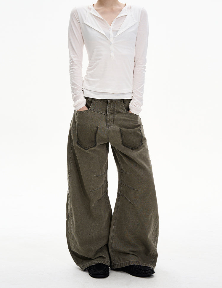 MADWITCH GRUNGE SLUNG JEANS #G6890