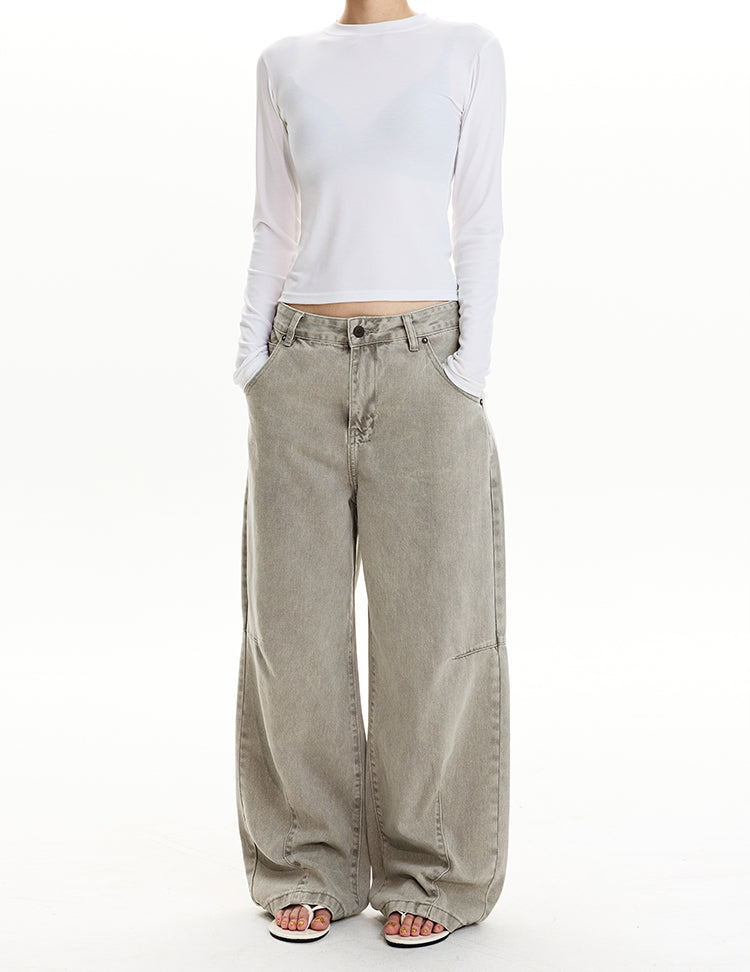 MADWITCH DECONSTRUCTED VINTAGE WASH JEANS #CK3598