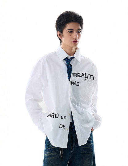 MADWITCH PRINTED WHITE SHIRT #MD4138