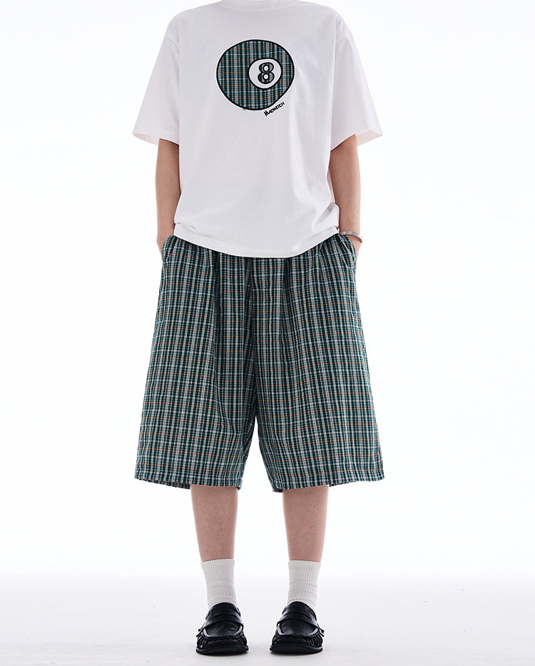 MADWITCH RELAXED PLAID CASUAL SHORTS #MD3643