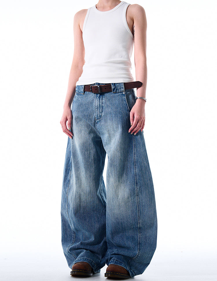 MADWITCH HEAVYWEIGHT LOOSE-FIT WASHED JEANS #DR8802